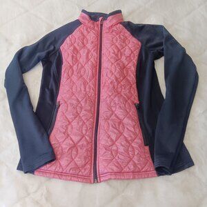Xersion black/pink womens zip up jacket